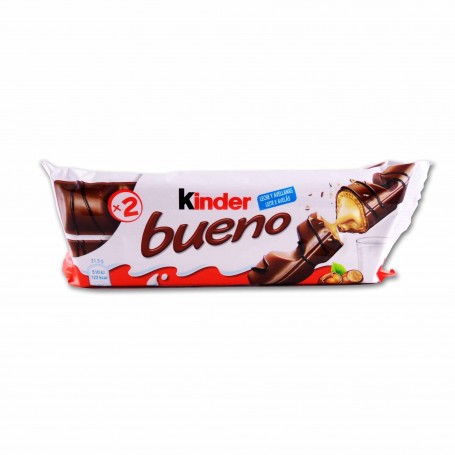 Kinder Bueno Barritas Crujientes de Chocolate y Avellanas - (3 Unidades) - 129g