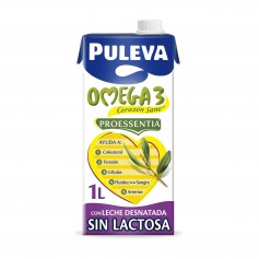 Puleva Leche Desnatada Omega 3 sin Lactosa - 1L